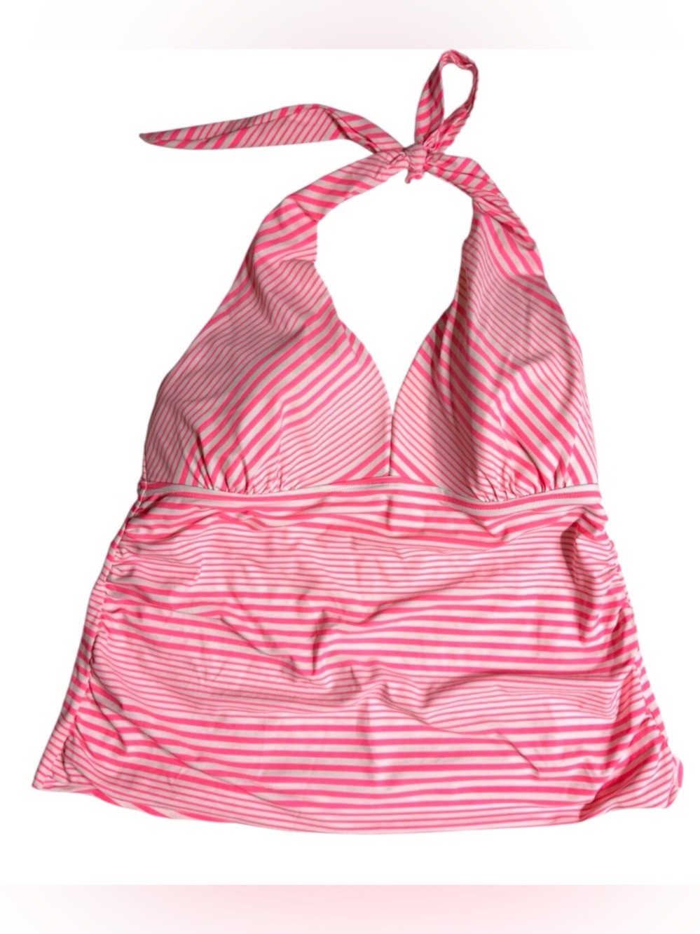 Collections by Catalina coral and white striped swim tankini women’s size 2X